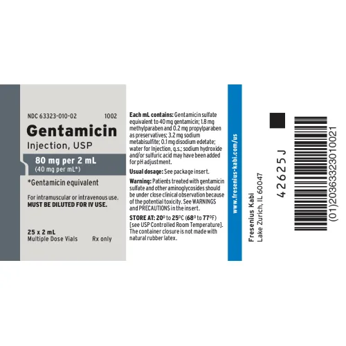 Gentamycin 80mg/2ml USP