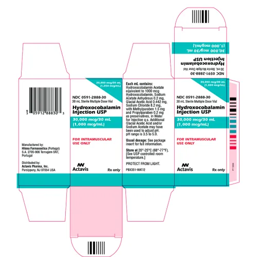Hydroxocobalamin 30000mcg/30mL (1000mcg/mL)