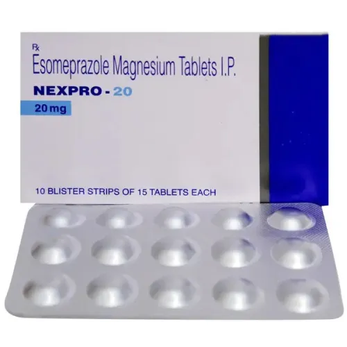 Buy Nexpro 20 Tablet (Esomeprazole (20mg)) 20mg Tablet | GNH India