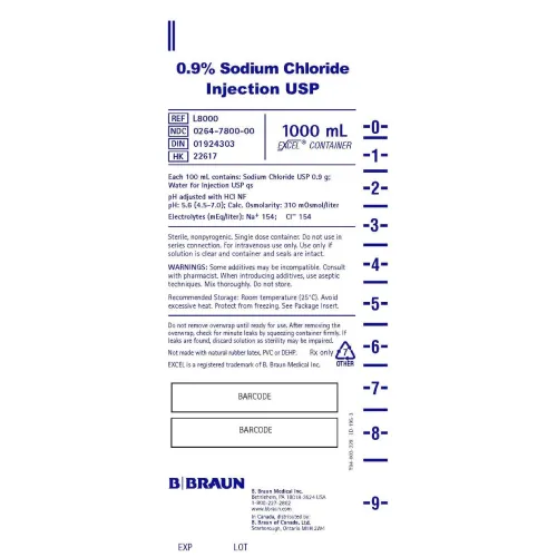 Sodium Chloride 0.9% Solution 1000ml- 12s