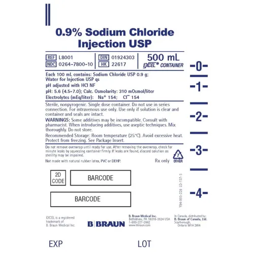 Sodium Chloride 0.9% Solution 500ml- 24s